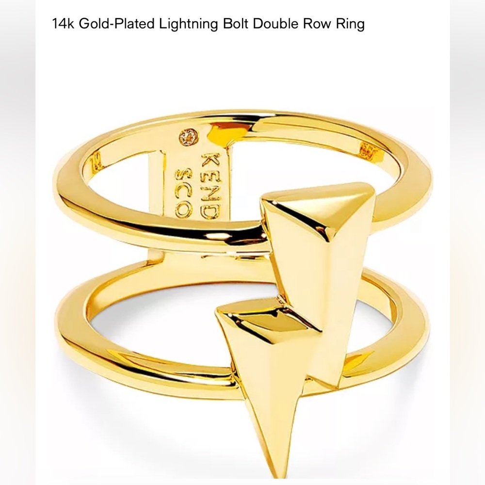 Kendra Scott Gold Lightning Bolt Ring